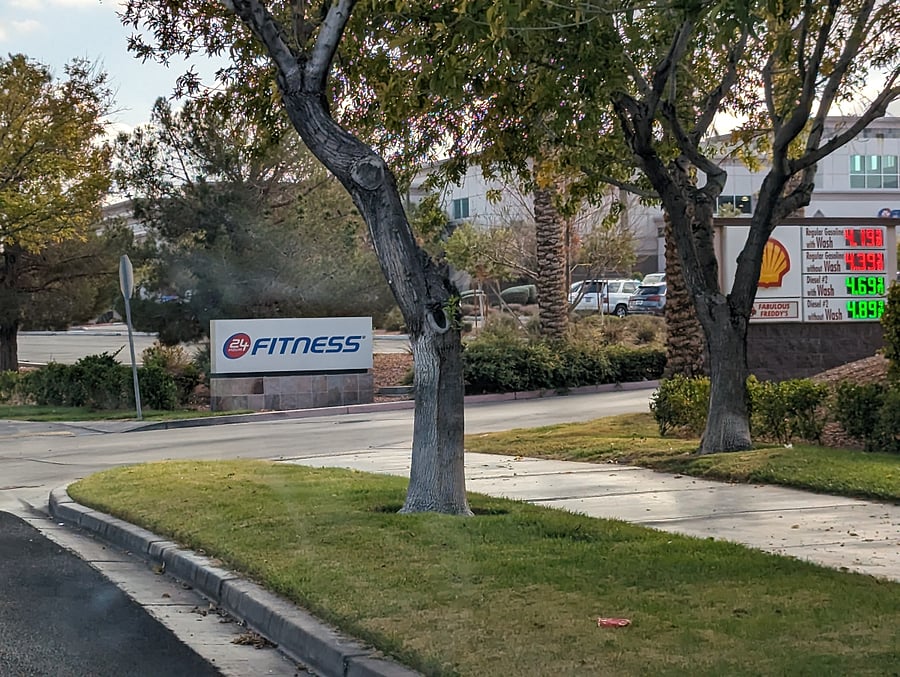24 Hour Fitness is only about a 2 minute drive.