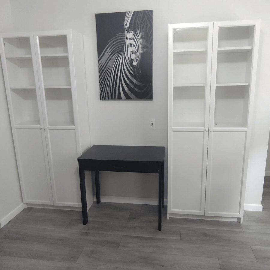 Kitchen with additional dedicated work space
