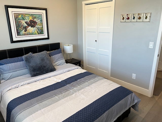 Walk-in closet in bedroom