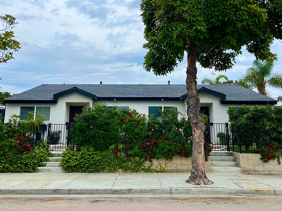 Front of duplex. 

