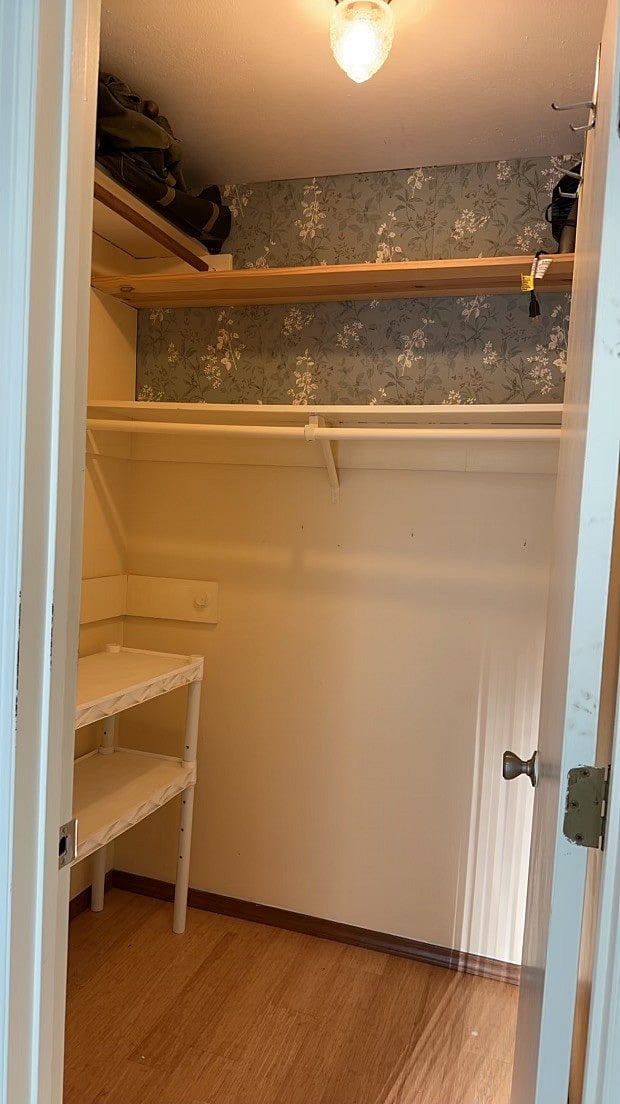 walk in closet in the master bedroom