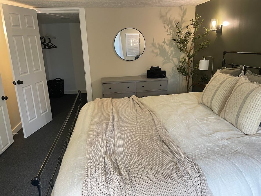 Master bedroom with walk in closet