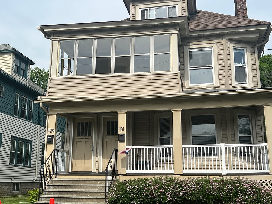 Top level 3 bedroom one bath apartment with front porch