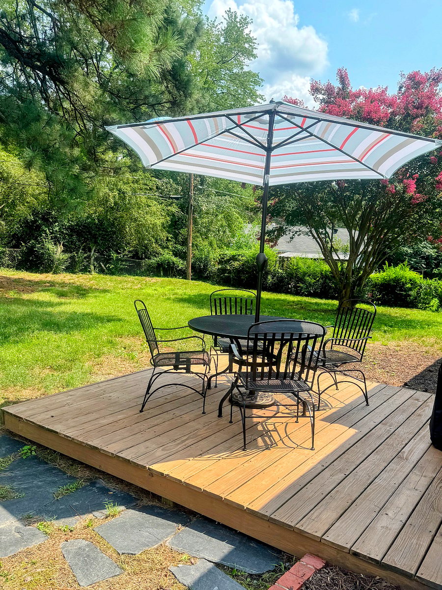 Plenty of room for your furry friend(s) to run and play in the fenced in back yard. 