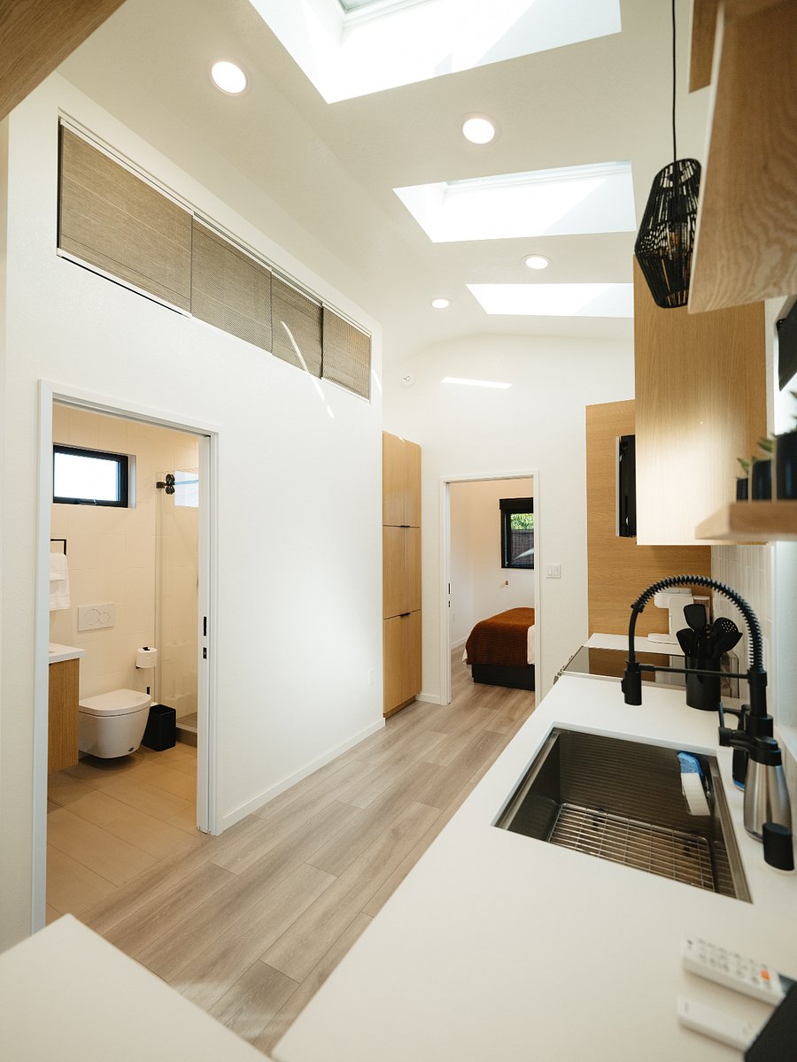 Plenty of storage above the bathroom and in the cabinets/pantry.