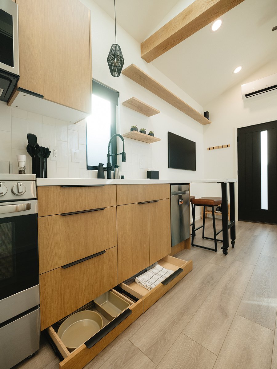 Check out the toe kick drawers that add extra storage without taking up any additional room in the kitchen.
