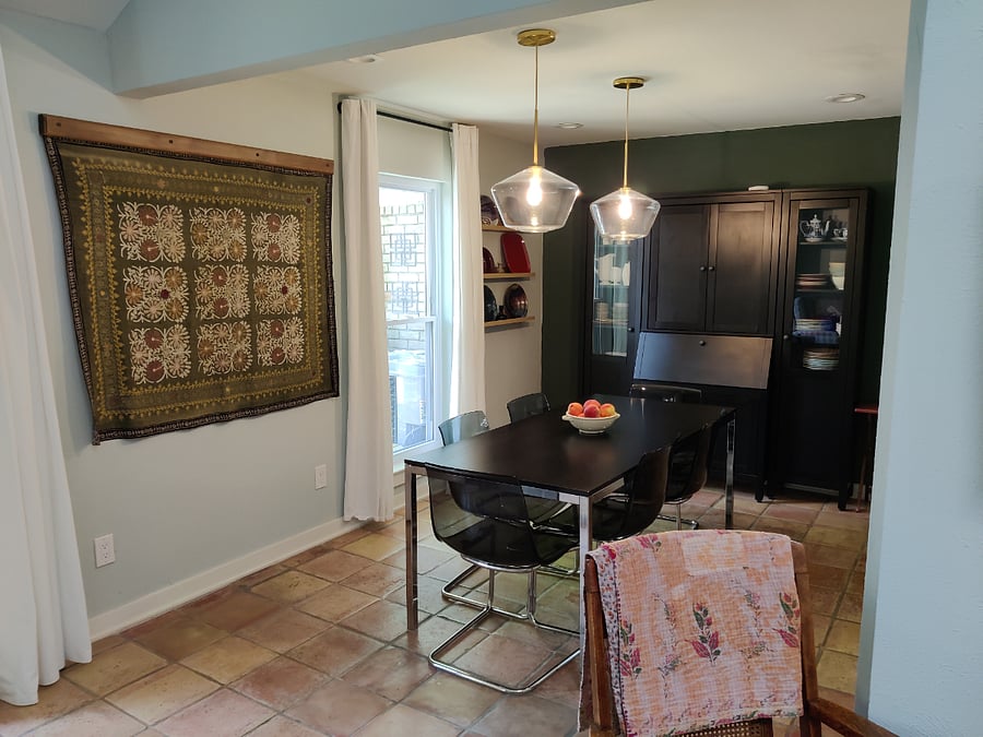 Dining Room off the kitchen, has view of the deck
