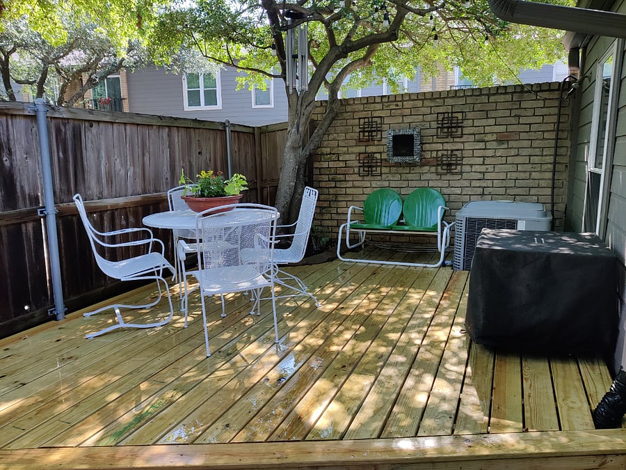 Enjoy private back patio