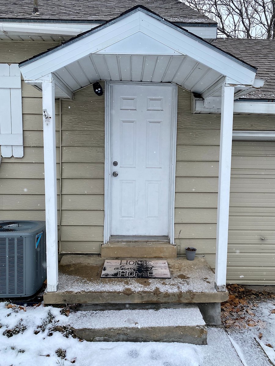 Separate entrance with security light