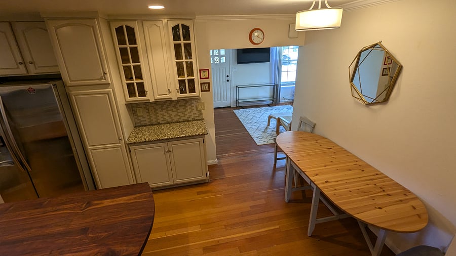 Cozy kitchen open floor plan makes the space inclusive to all.