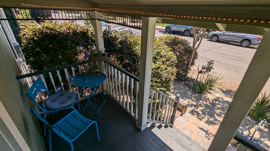 A sweet little front porch.
