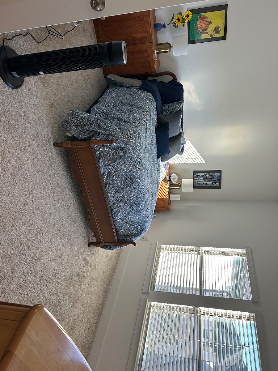 Available bedroom with full-sized bed.
New queen mattress coming soon.