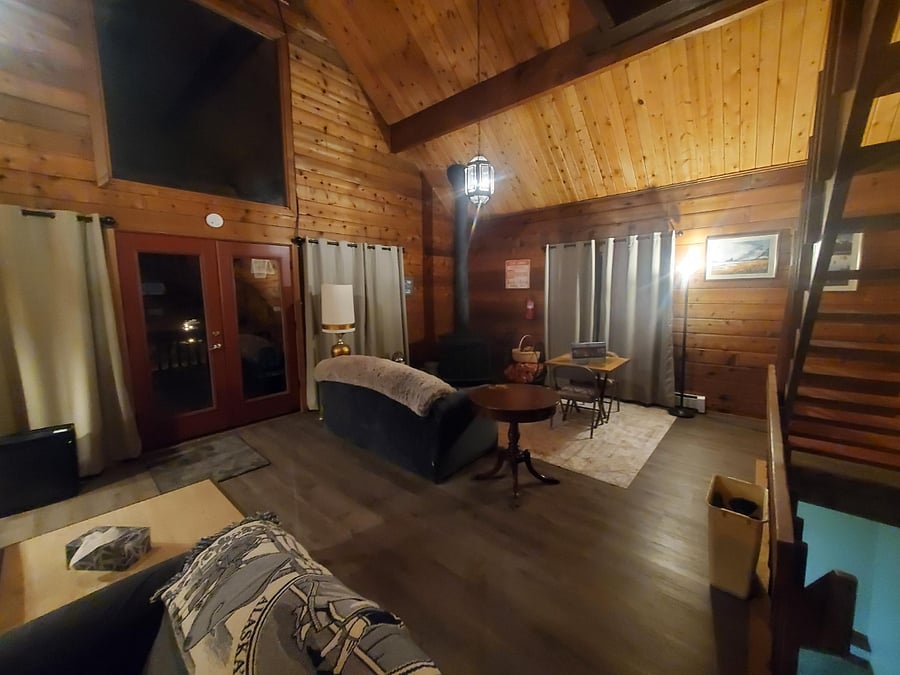 Great Room with Wood Stove
