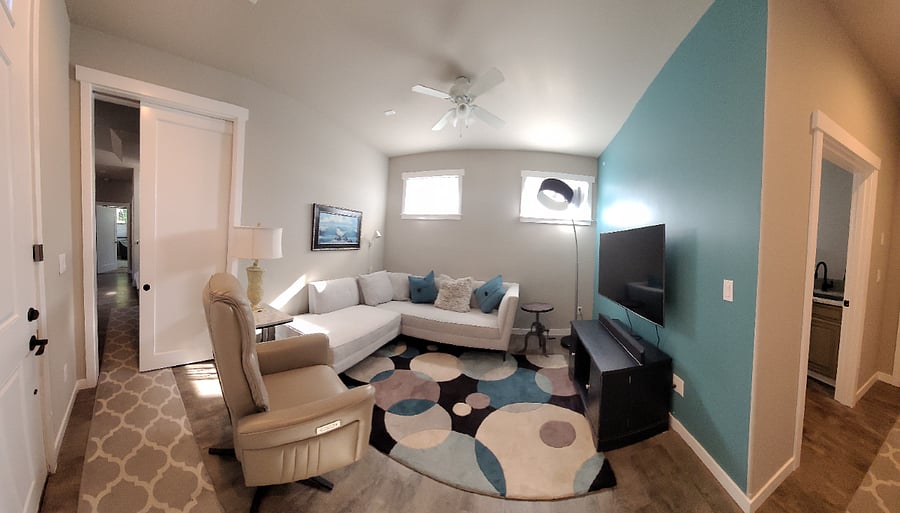 Media room. Pocket door to close off the tv noise.