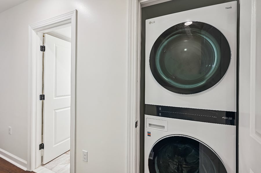 Washer and Dryer on second floor in hallway