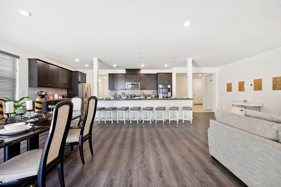 Spacious dining area that comfortably accommodates 10 or more guestsperfect for gatherings!