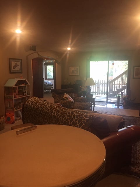 lower level living area looking to lower level patio
