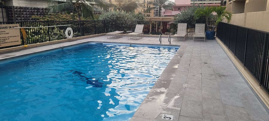 Outdoor heated pool