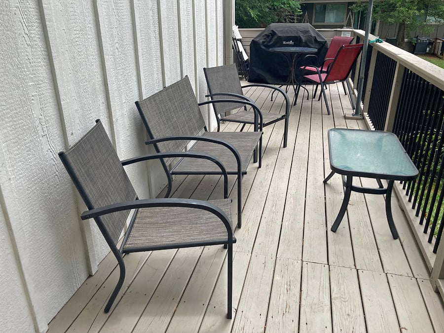 A shady spot for morning coffee
