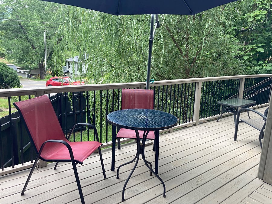 Lots of deck space and a large gas BBQ grill