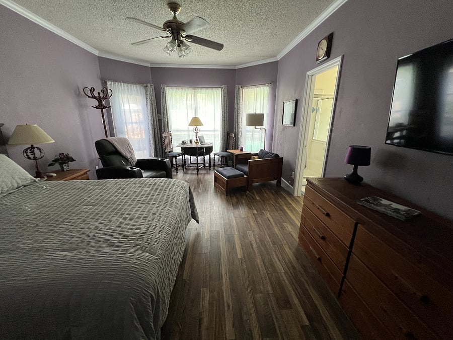 Room with privacy sheers