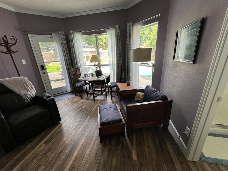 Additional chair, ottoman, desk table