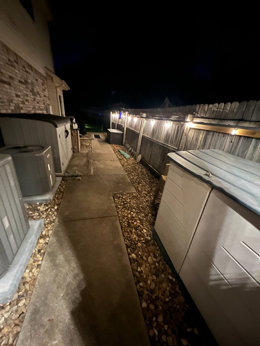 Well lit walkway inside the gate
