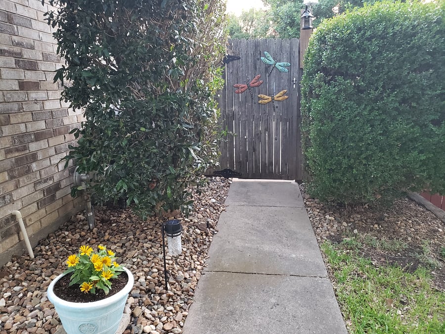 Your walk from the driveway to the gate