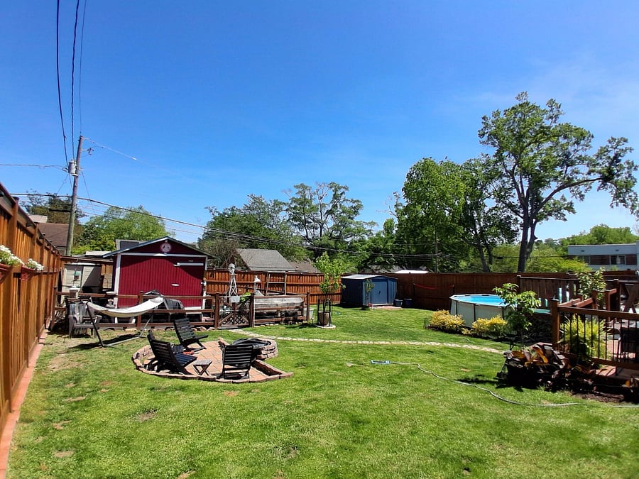 View of Main Yard from Private Side Yard