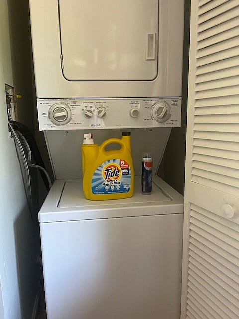Washer and dryer are included.