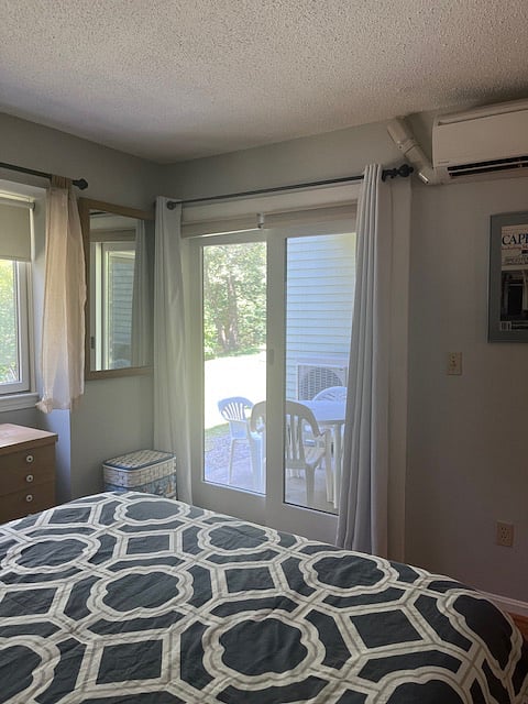Mster bedroom has access to the back patio.