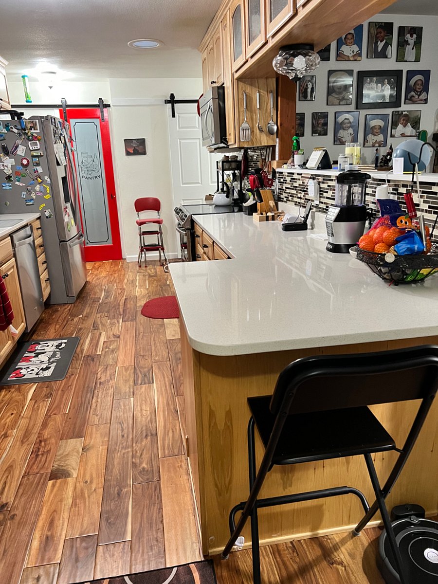 Large kitchen - all appliances large and small available for tenant use. 