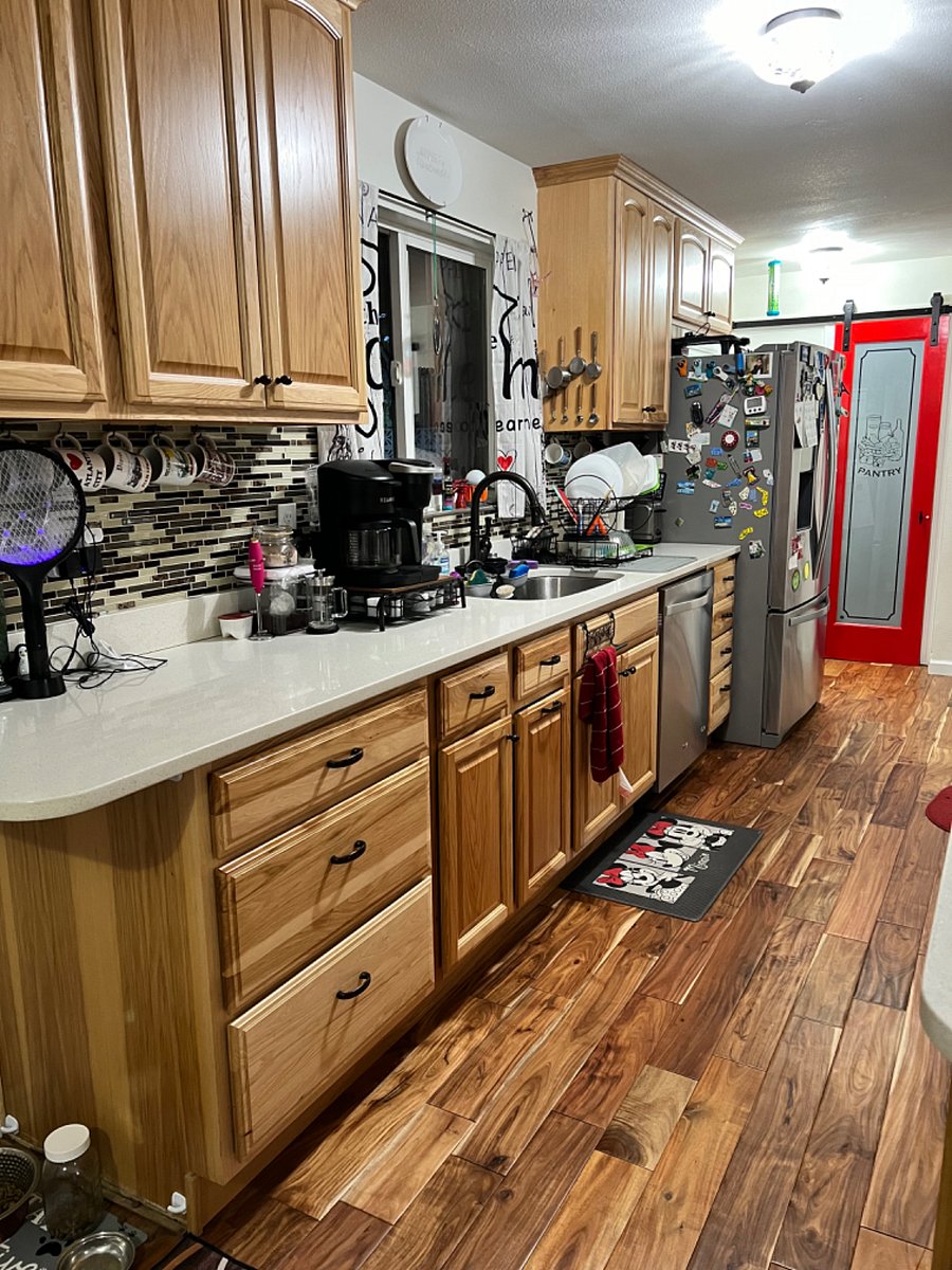 Coffee maker and french press available for tenant use. 