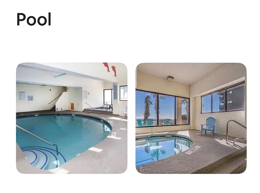 Indoor pool and hot tub can be enjoyed 12 months per year.