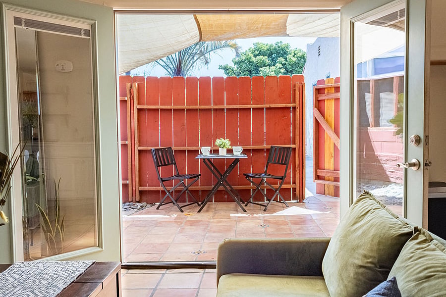Private patio to enjoy your morning coffee.