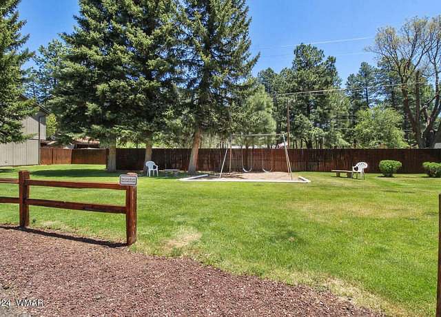 Quiet park with swing set. Super close to rental.