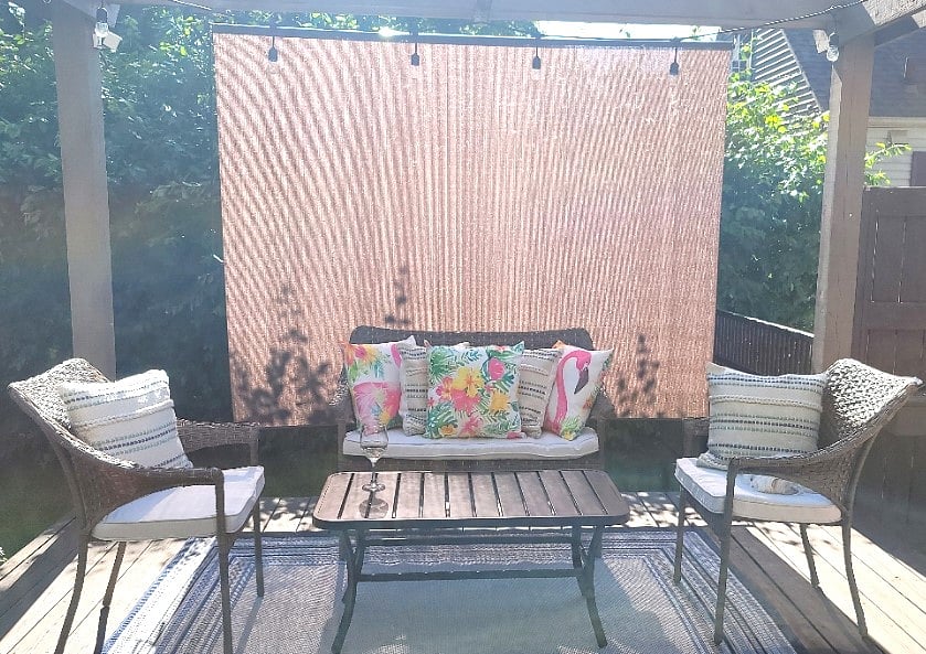 back deck with furniture for relaxation