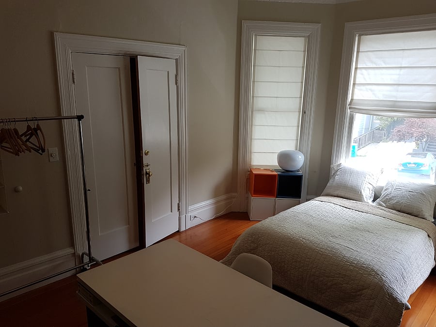 Bedroom on the street side of the house