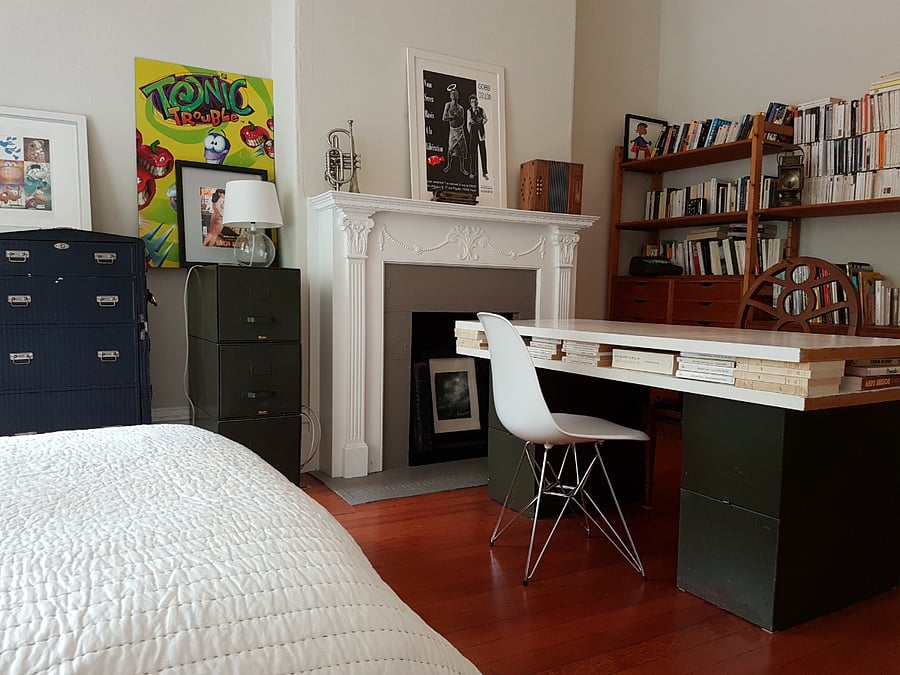 Bedroom on the street side of the house