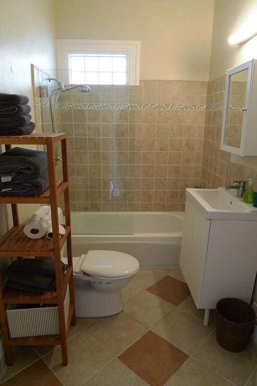 Bathroom in the back of the house