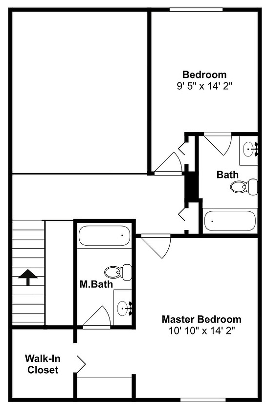 Second level floor plan.