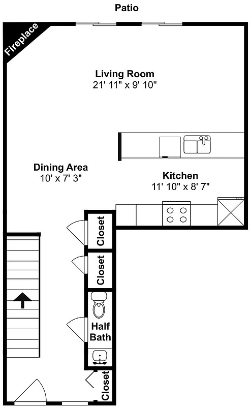 First level floor plan.
