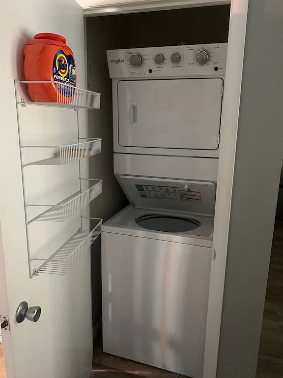 First floor laundry closet.