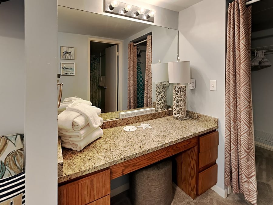 Makeup / vanity area in primary suite.