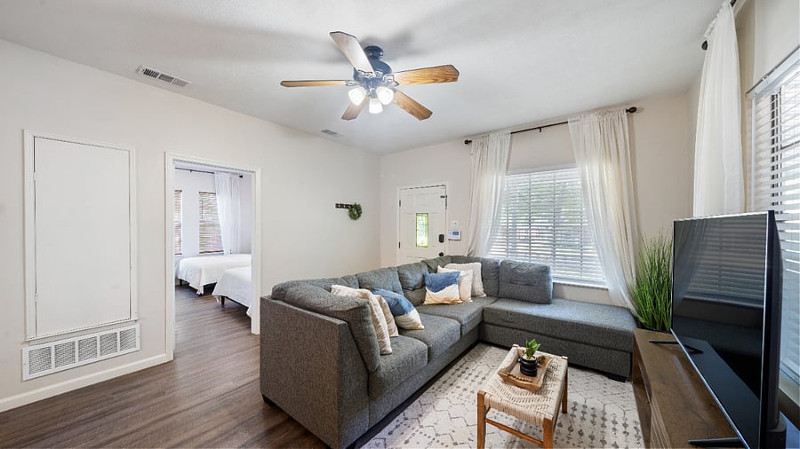 Large and comfy couch for movie nights 