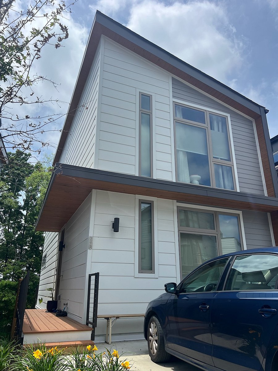 This basement apartment is part of a contemporary new-build single family home. One dedicated in-driveway parking spot comes as part of your amenities.