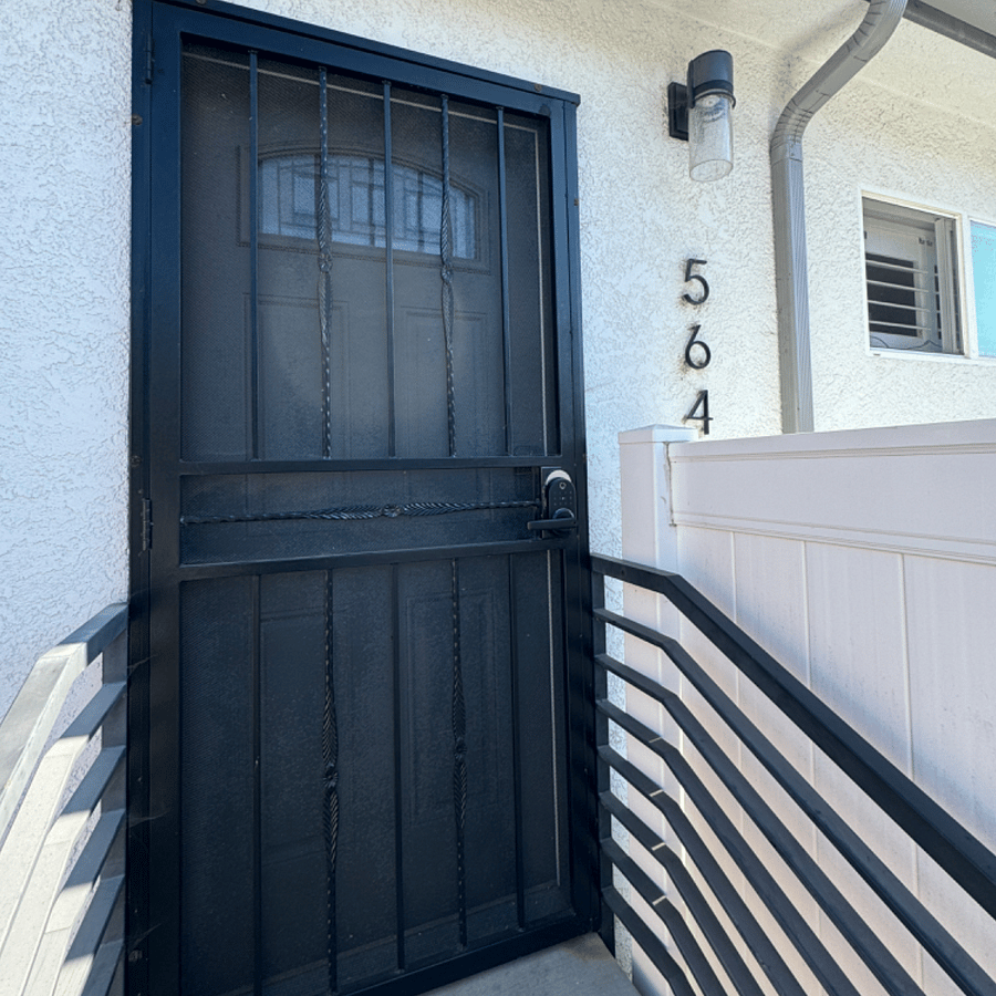 Keyless entry and breezy security screen