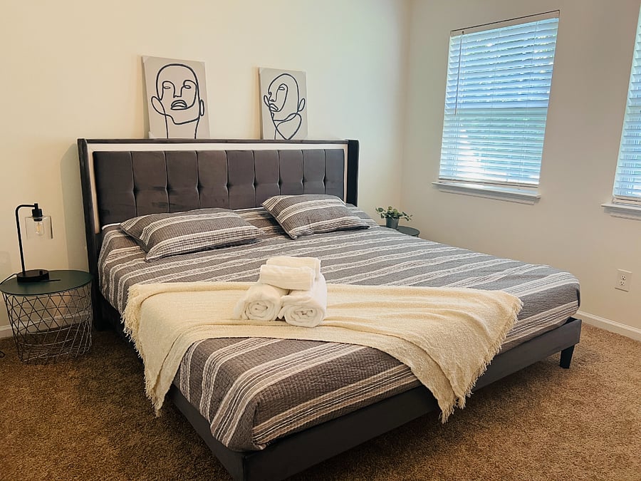 King size bed.