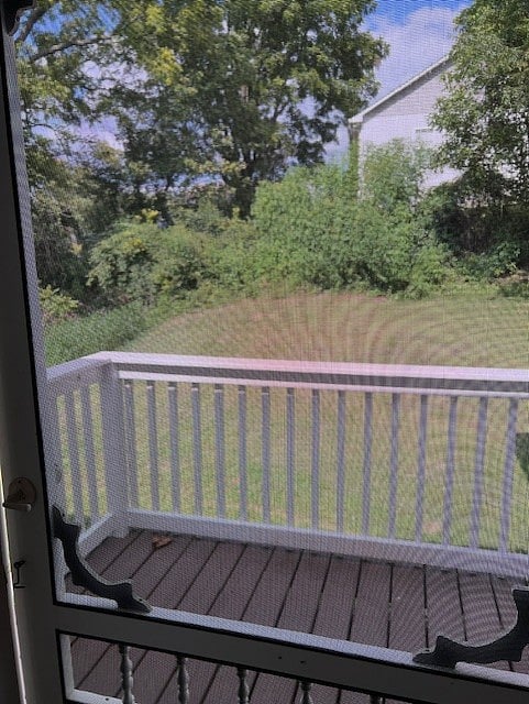 Door to back deck and yard