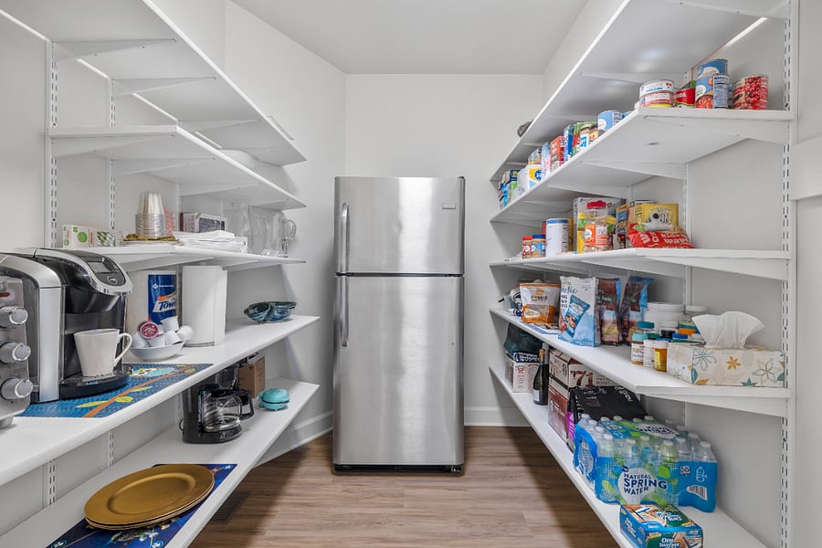 Pantry with additional fridge